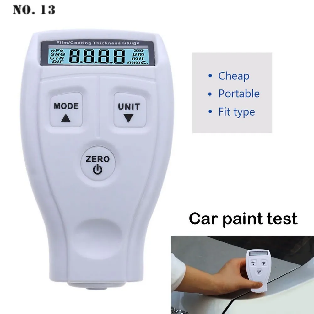 

Coating Thickness Gauge Car Paint Film Thickness Tester Paint Tester LCD Backlight Thickness Coating Meter Car Test Repair Tool