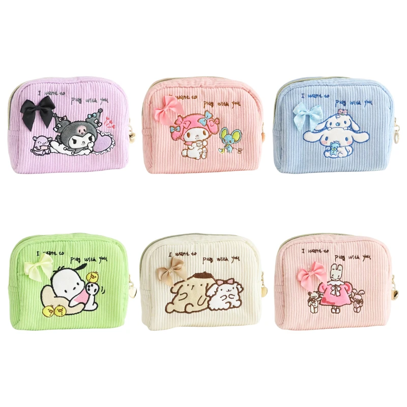 

Sanrio MyMelody Cinnamoroll Kuromi Tampon Bag Kawaii Anime Waterproof Female Sanitary Napkin Storage Bag Girls Cosmetic Bag Gift