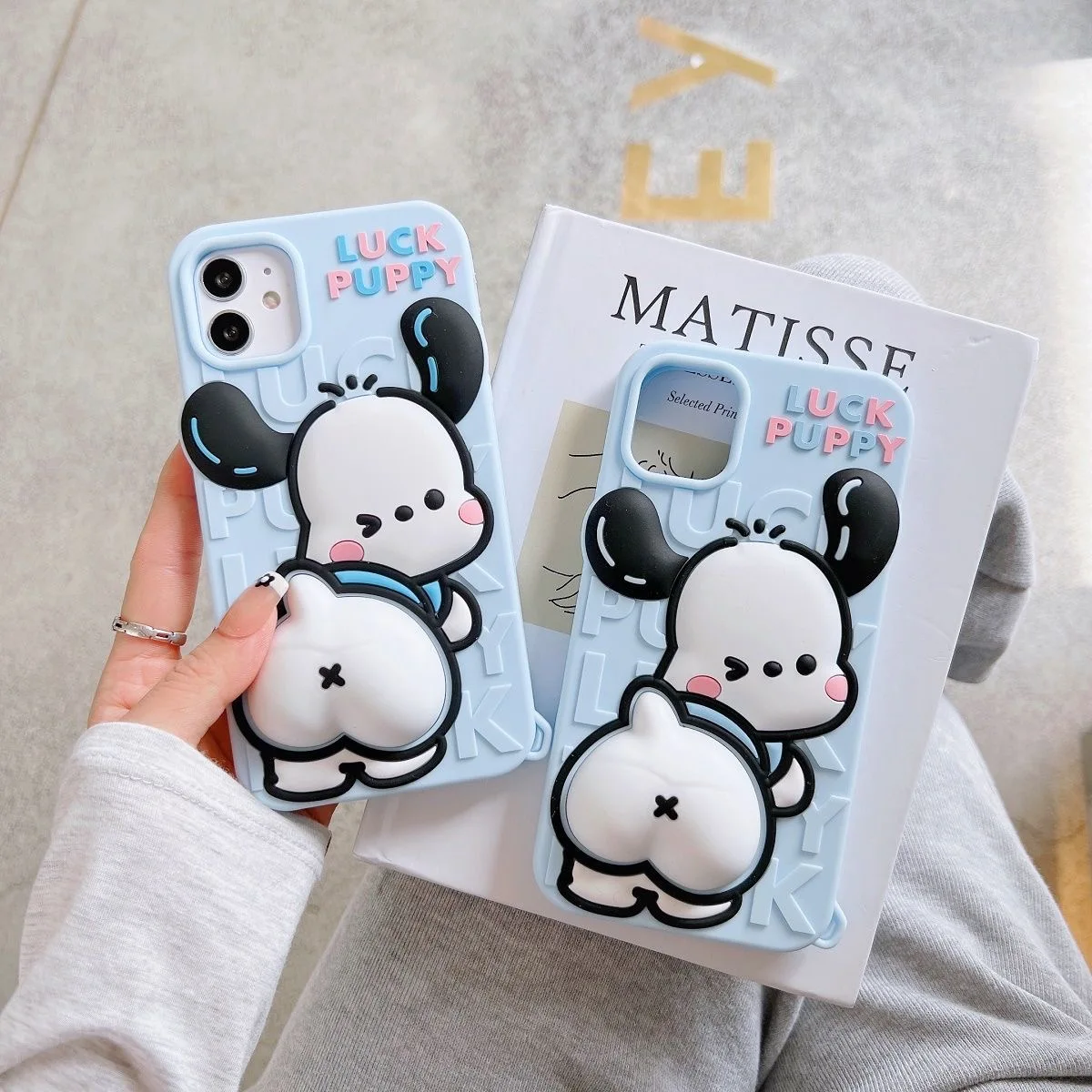 Press the butt Pochacco Phone Cases For iPhone 13 12 11 Pro Max Mini XR XS MAX 8 X 7 SE 2020 Silicone soft shell