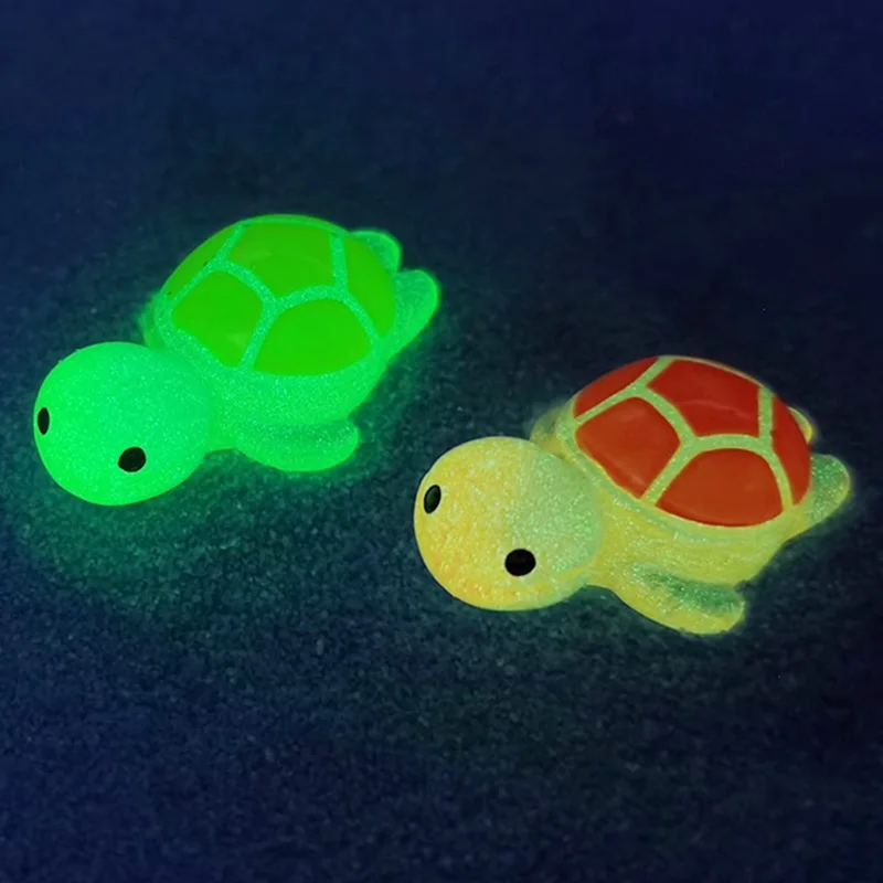 Мультяшная светящаяся Мини-черепаха микро-Ландшафтная фигурка украшение сделай