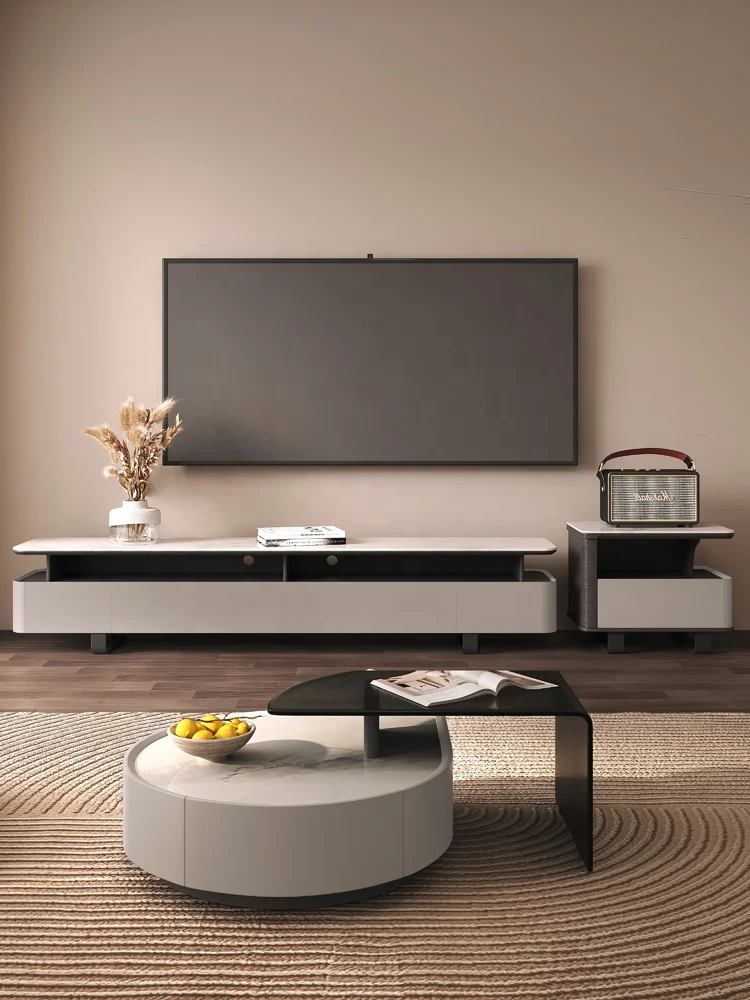 Современная мебель для гостиной стеклянный журнальный столик за каплевидным