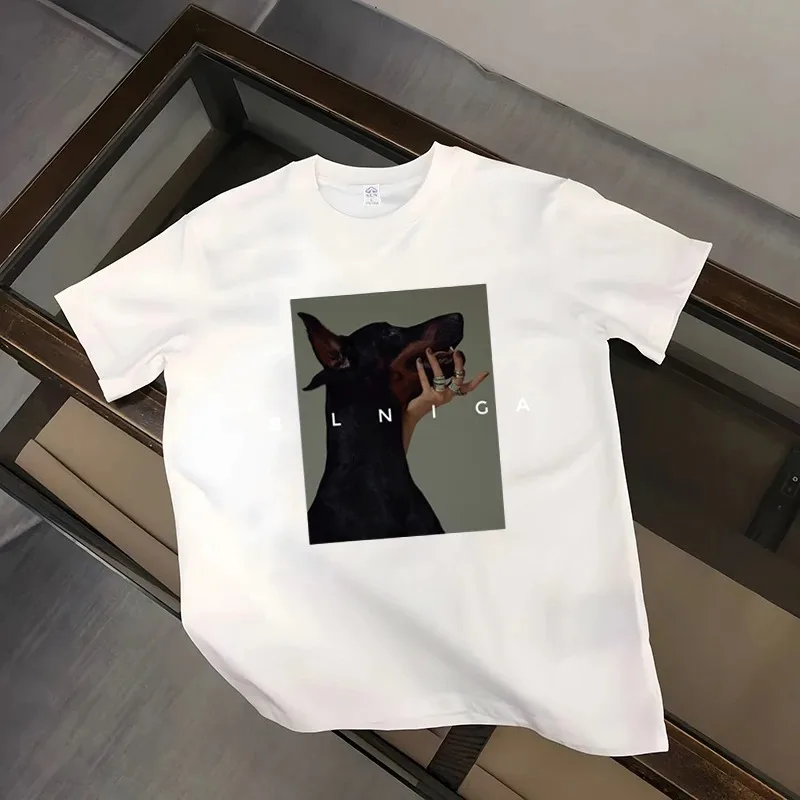 Футболка Мужская/женская с принтом хлопок Повседневная модная рубашка большие