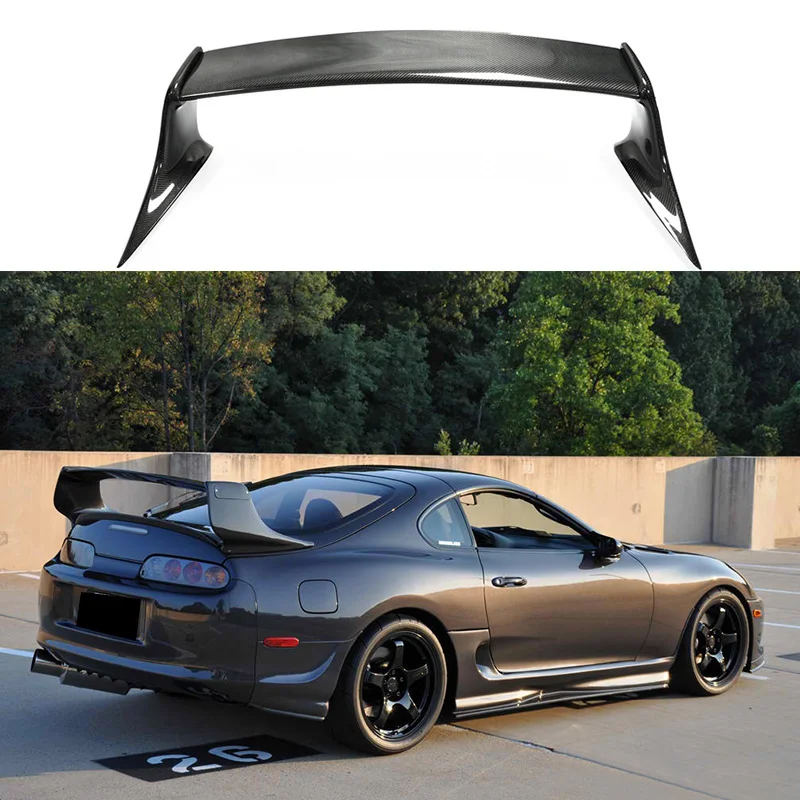 

Для Toyota Supra MK4 JZA80 1993-1998 Высокое качество Настоящее углеродное волокно/FRP цветной спойлер на крышу багажника губа крышка сплиттер Тюнинг Автомобиля