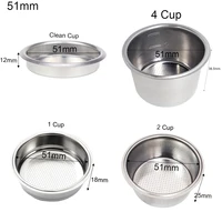 stainless steel coffee filter basket single 1 cup double 2 cup 58mm portafilter