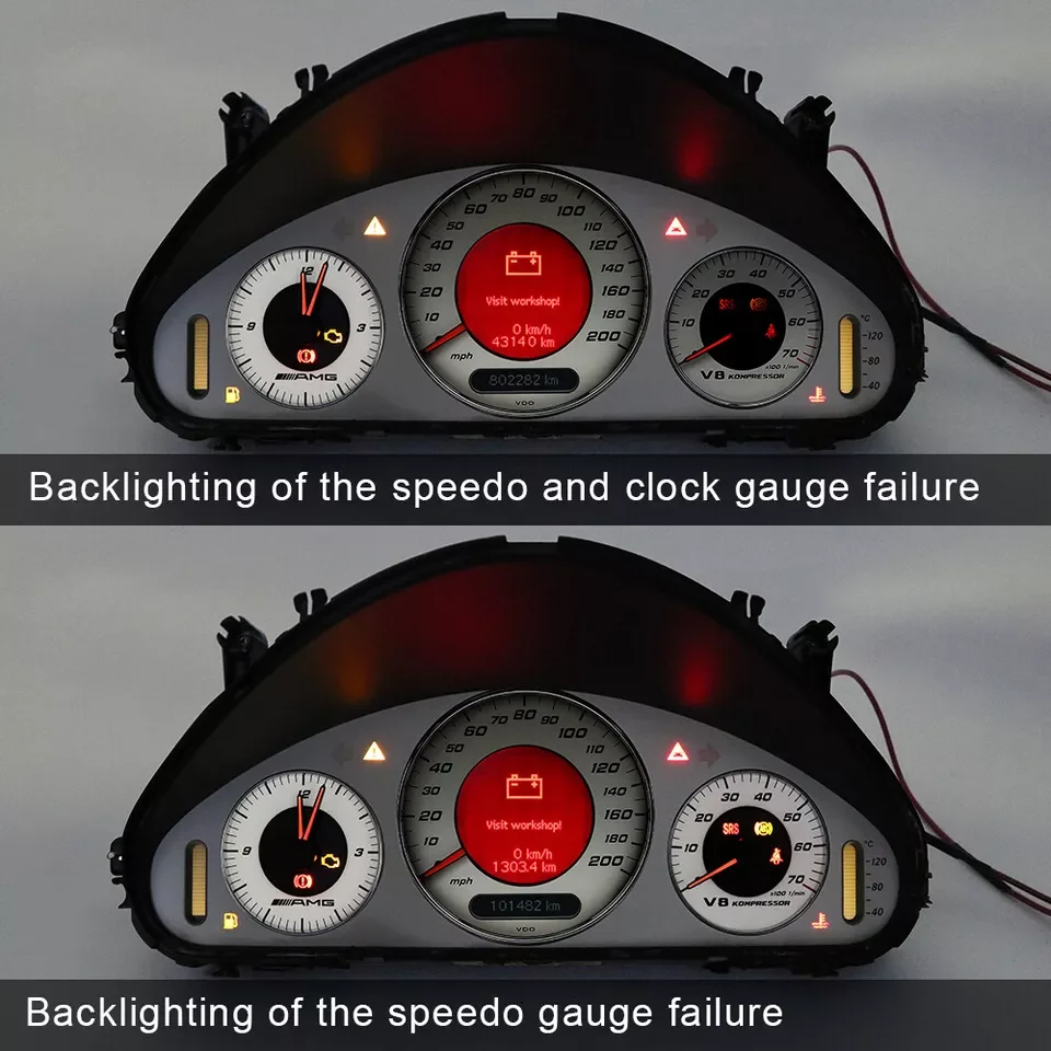 Лицевой датчик с панелью холодного света EL для Mercedes W211 W209 C219 200MPH AMG Белый