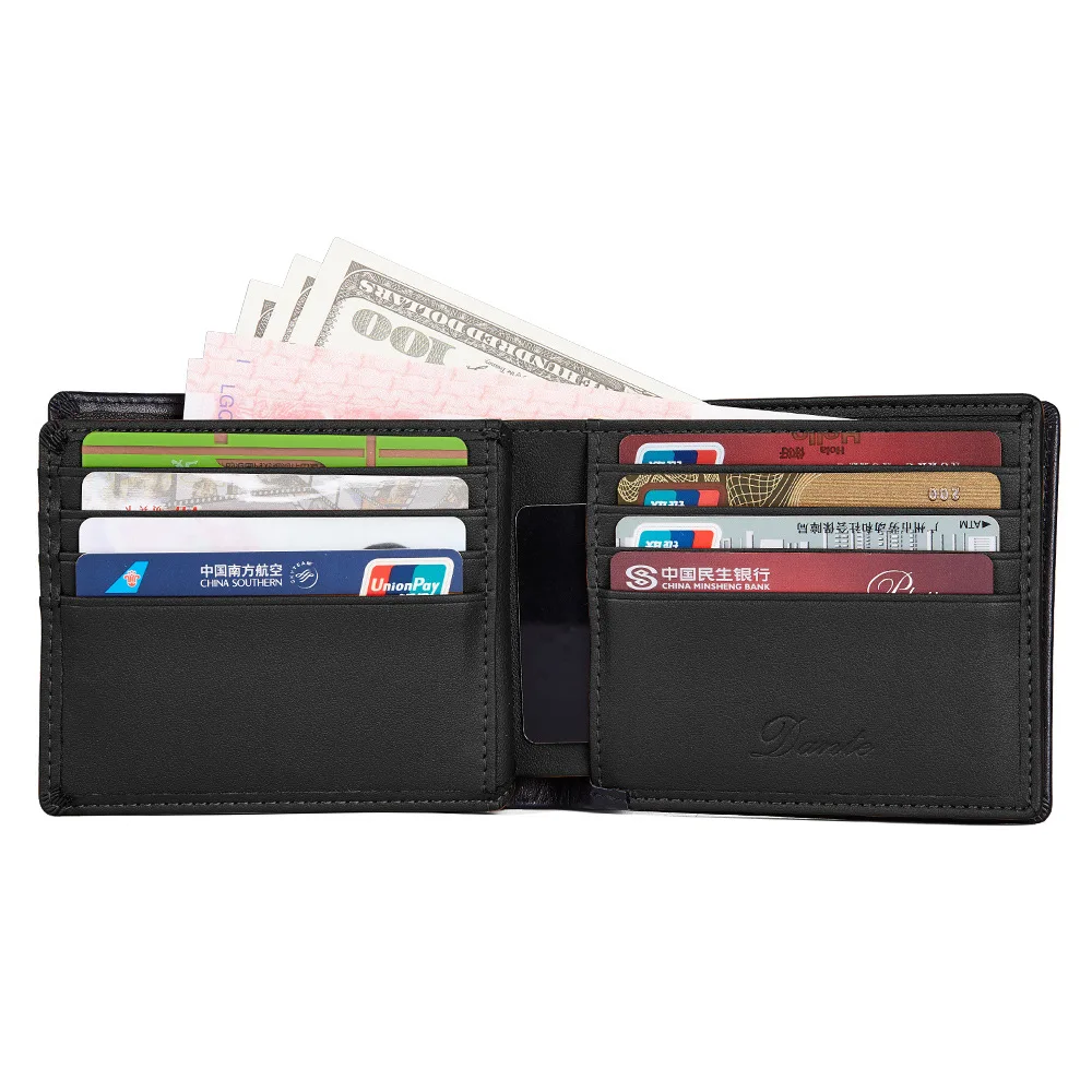 Japanese Hot Selling Men's Wallet RFID Cowhide Change Clip For Man Multi Card Holder Large Capacity Hasp Style