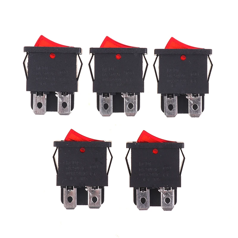 

5PCS KCD1 Rocker Switch ON-OFF 2 Position 3/4 Pins Electrical equipment With Light Power Switch