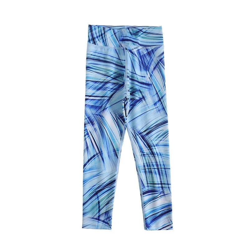 Леггинсы для йоги маленьких девочек весенние спортивные колготки с принтом