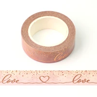 2022 new 10pcslot 10mm10m decorative foil star love washi tape scrapbooking stationery office supply masking tape