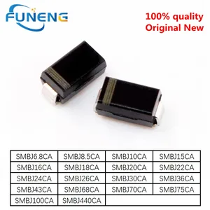 20PCS TVS Diode SMBJ6.8CA SMBJ18CA 5.0CA 8.5CA 10CA 16CA 15CA 20CA 22CA 24CA 26CA 30CA 36CA 43CA 68CA 70CA 75CA 100CA 440CA