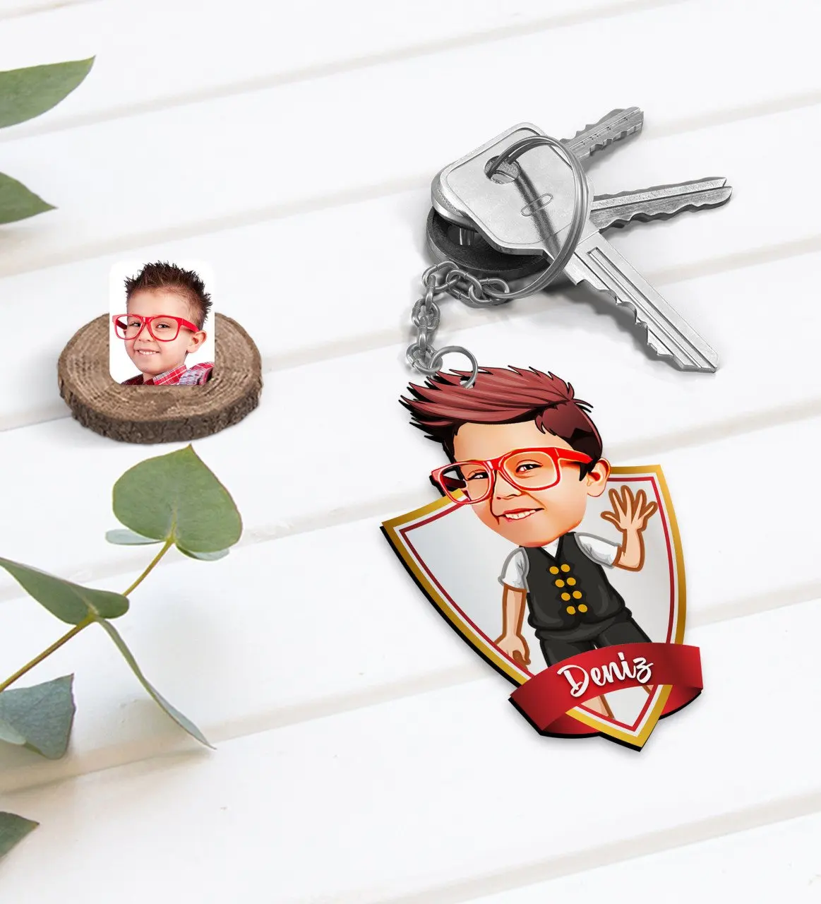 

Персонализированная карикатура по дереву для мужчин и детей