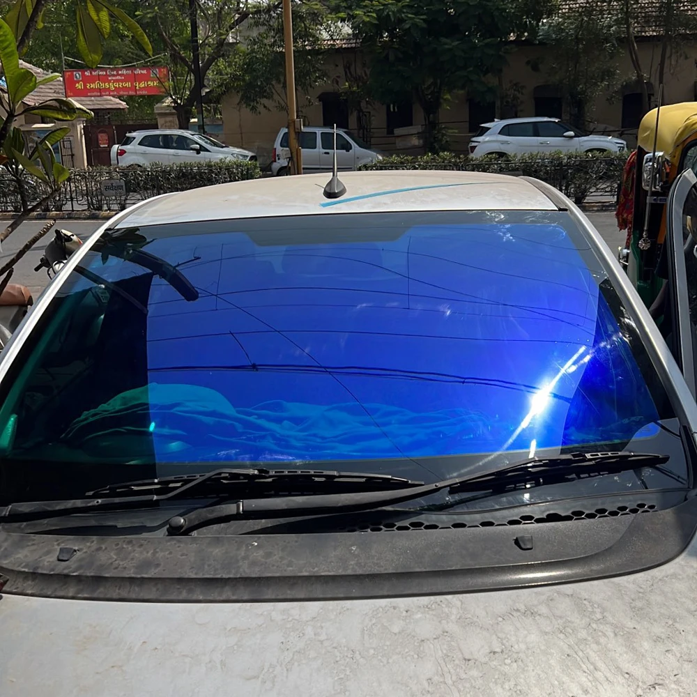 75x150cm/300cm Blue VLT 60% Car Front Rear Window Tint Solar Film Tinting Sticker Windscreen Protection Windshield Foils