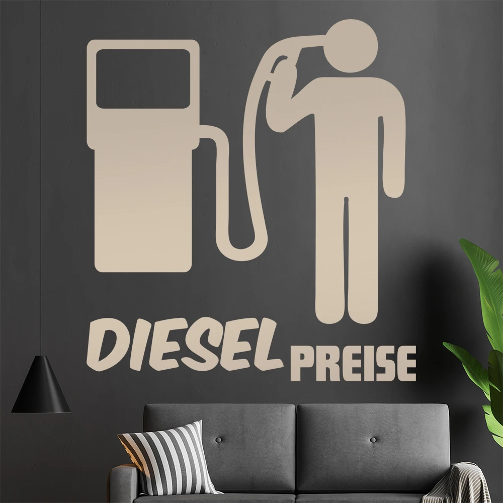 Настенная Наклейка с дизельными ценами виниловые наклейки на стену татуировкой