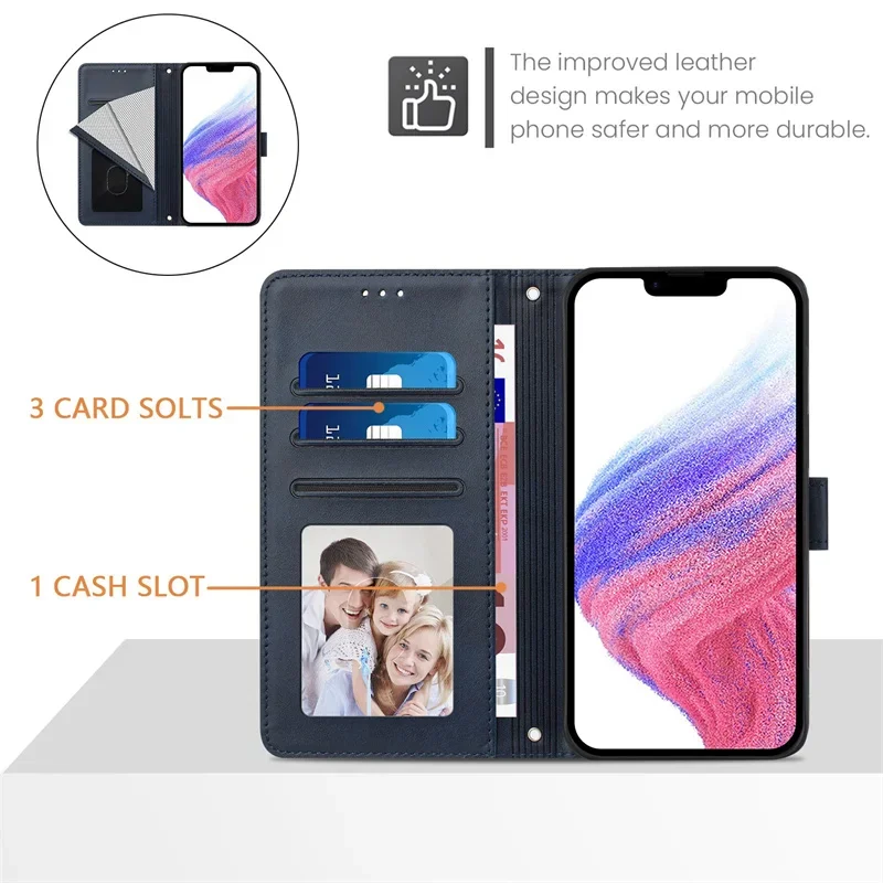 Кожаный чехол-бумажник с защитой от кражи для Honor 200 Lite 90 Smart X6b X9b X8b X7b Pro 80 GT 60 50 SE 70