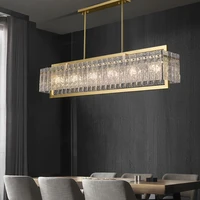 postmodern light luxury chandelier all copper living room dining room bar glass creative simple personality art lamp