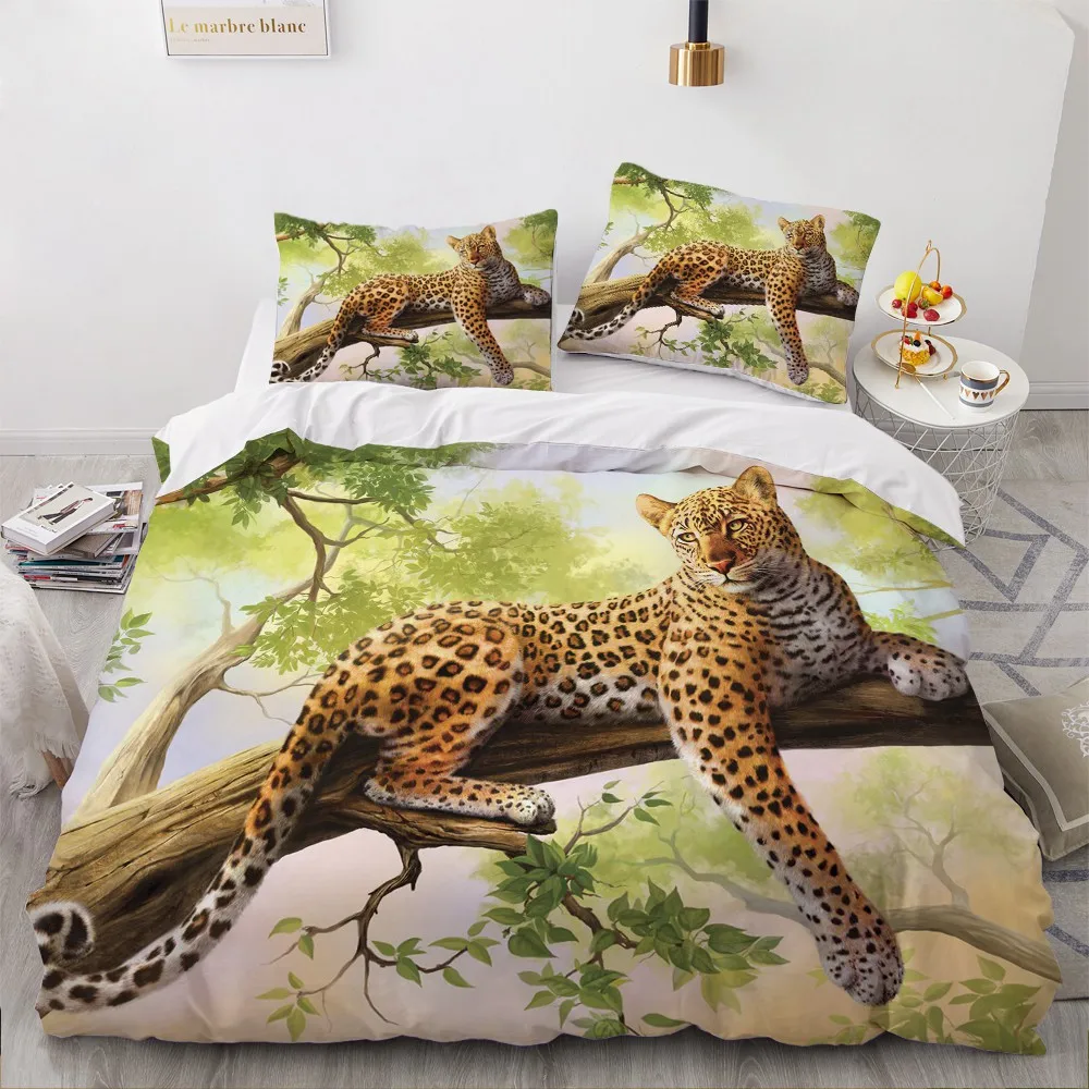 

Leopar Bed Sheet Pillow Case Bed Sheets Home Textile Bed Sheet Black and White Cartoon Cat Pattern Protector Bed Coverlet