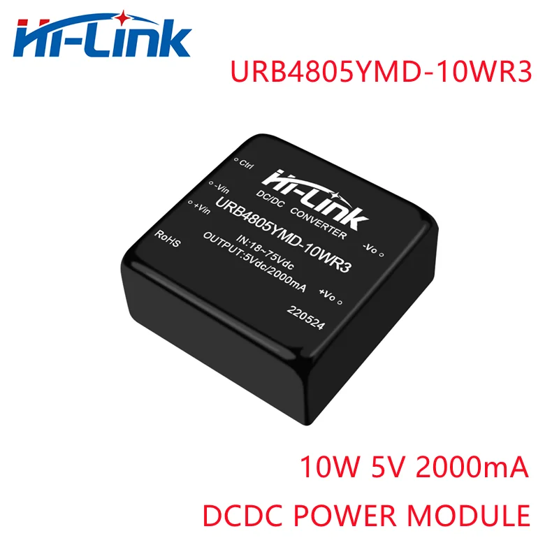 

Free shipping 5pcs/lot Hi-Link 5V 2A 10W output URB4805YMD-10WR3 18-75V Input 1500Vdc Isolation DC to DC Power Transformer