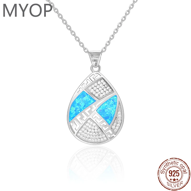 

MYOP прозрачный небесно-голубой свежий прозрачный Опаловый кулон