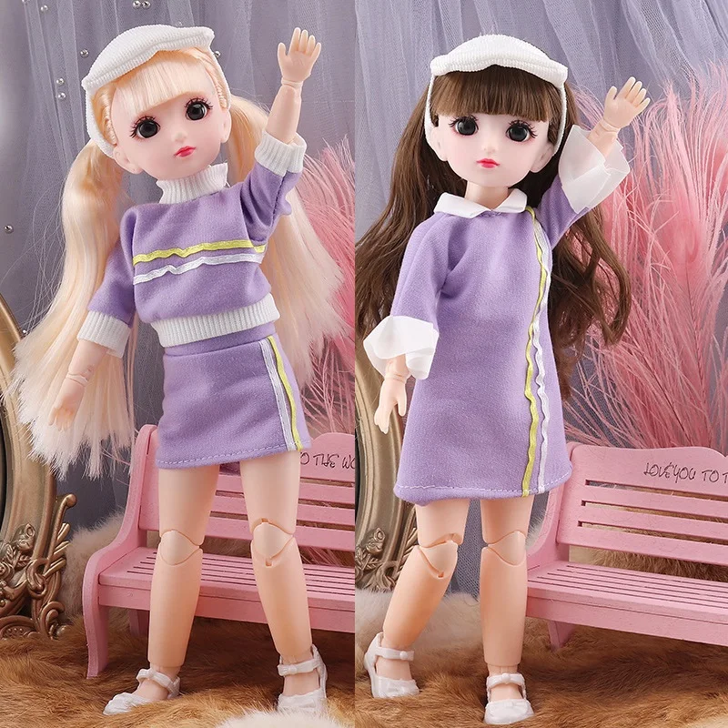 

BJD Doll 1/6 Ball Jointed dolls Fashion Full Set Dress Up With Beautiful Clothes For Girl Gift Clothing replaceable