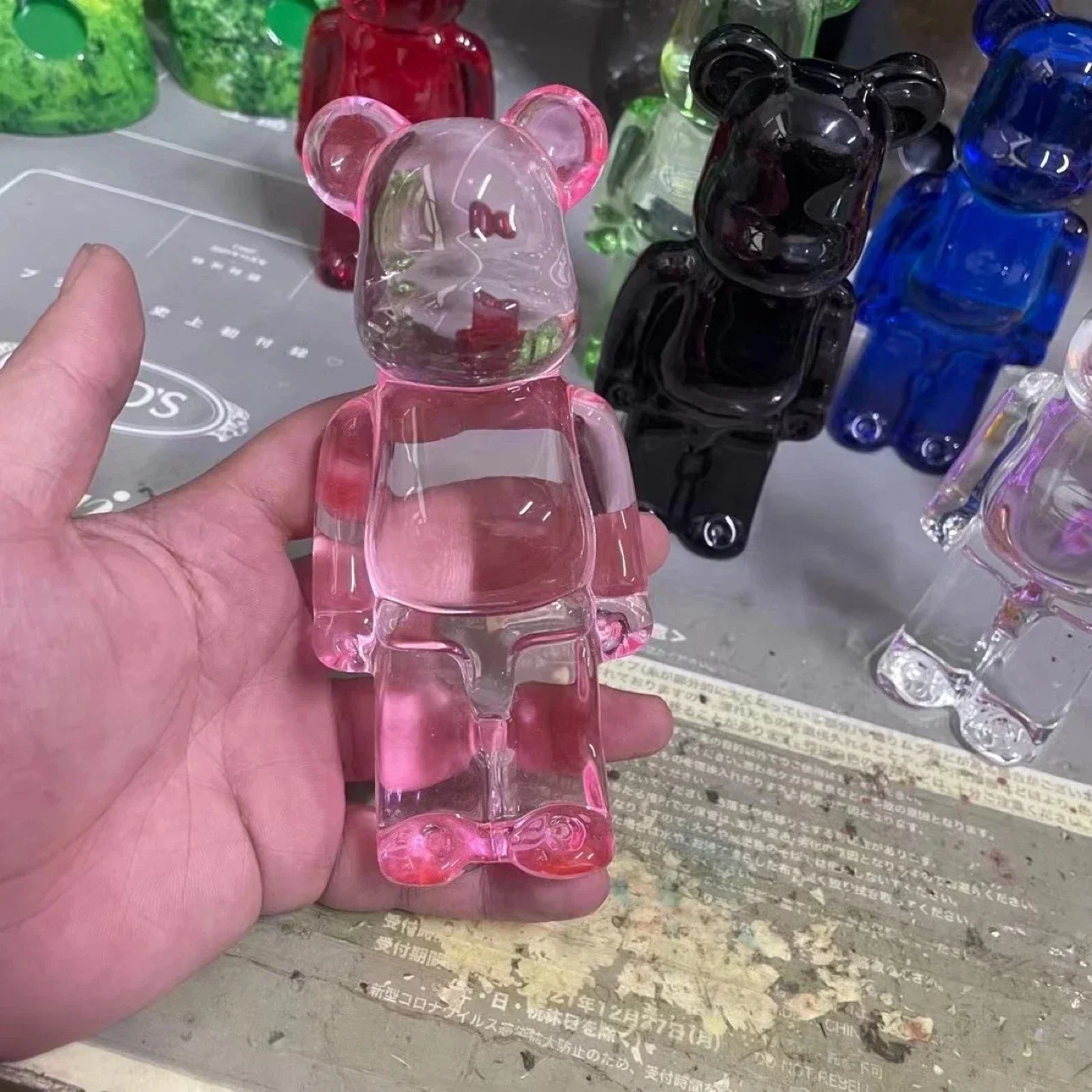 Прозрачный строительный блок BE@RBRICK Baccar Crystal Bearbrick 200% 14 3 см