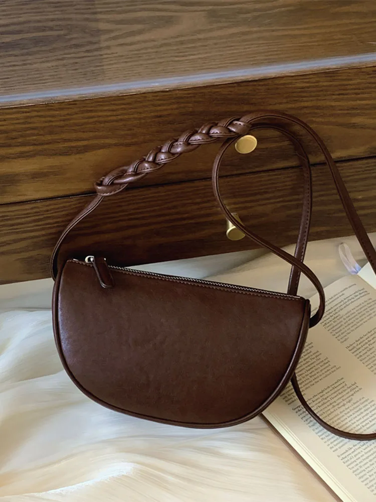 Lizzytsu однотонные винтажные седельные сумки из искусственной кожи для женщин