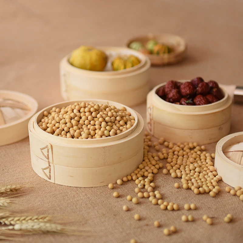 

Small Steamer Chinese Breakfast Buns Steamed Bun Photography Props Gourmet Dry Goods Grains Photo Props Decoration
