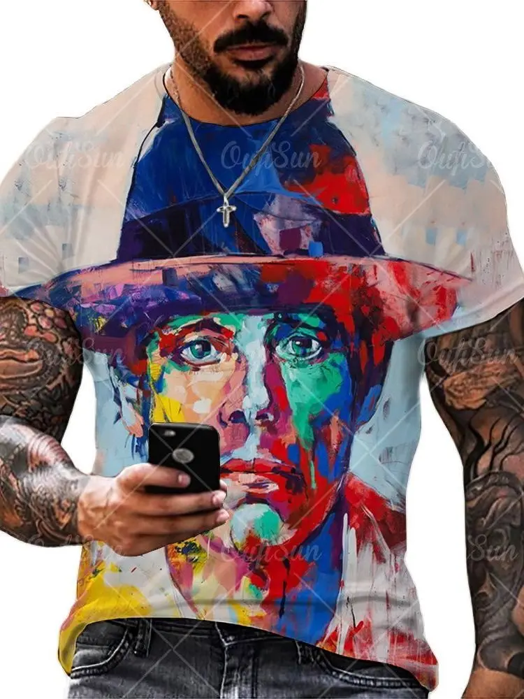 

Summer Men's Trendy 3D Printing Short Sleeved Sports Breathable T-Shirt Tops Oversized Loose Clothes O-Neck T Shirt Male XXS-6XL
