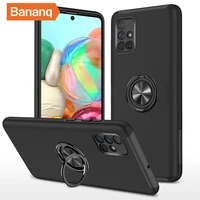 bananq shockproof armor cover for samsung a01 a03 a03s a10s a12 a13 a20 a30 a51 a50 a71 a72 4g 5g ring holder phone back cases