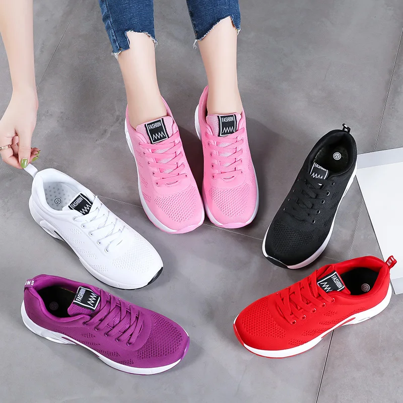 Shoes for Women Sneakers Women Fashion Air Cushion Sports Running Flat Soft Bottom Tenis Feminino Mesh Breathable Casual Shoe