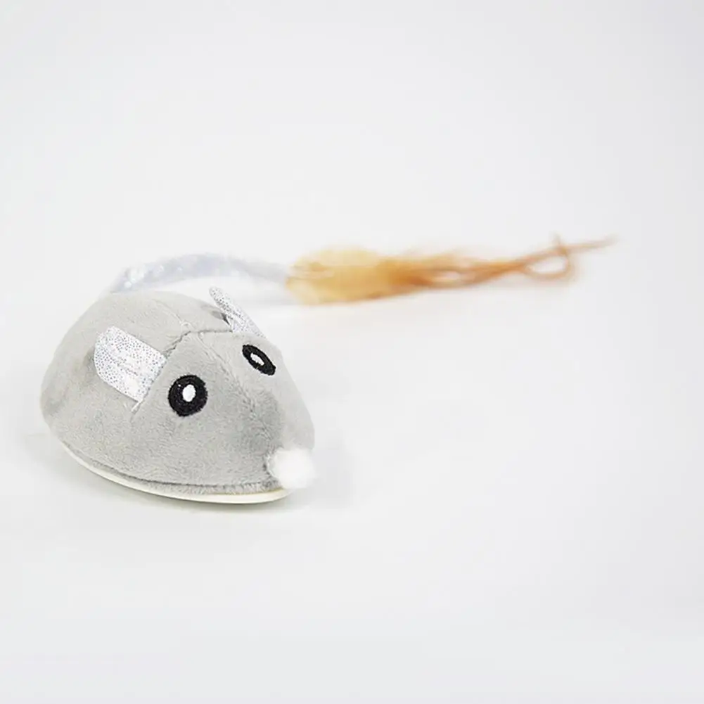 

Feathered Tail 1 Set Creative Direction Change Cat Toy Simulation Mouse Cat Teaser Toy Irregular Escape Route Cat Supplies