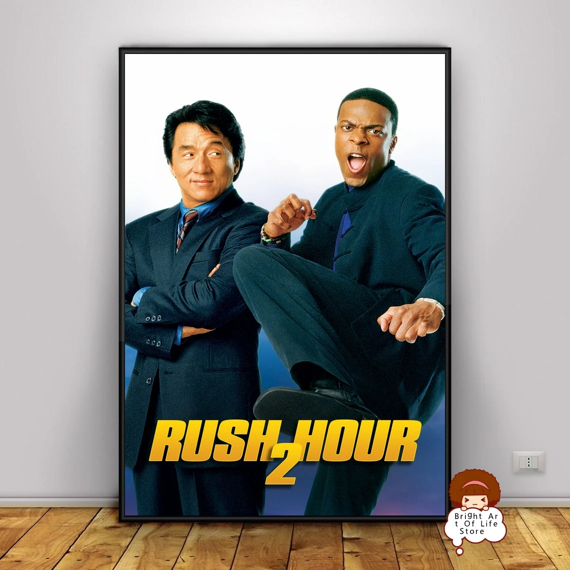 Классический плакат из фильма Час пик 2 (2001) Обложка фотопечать холст настенное