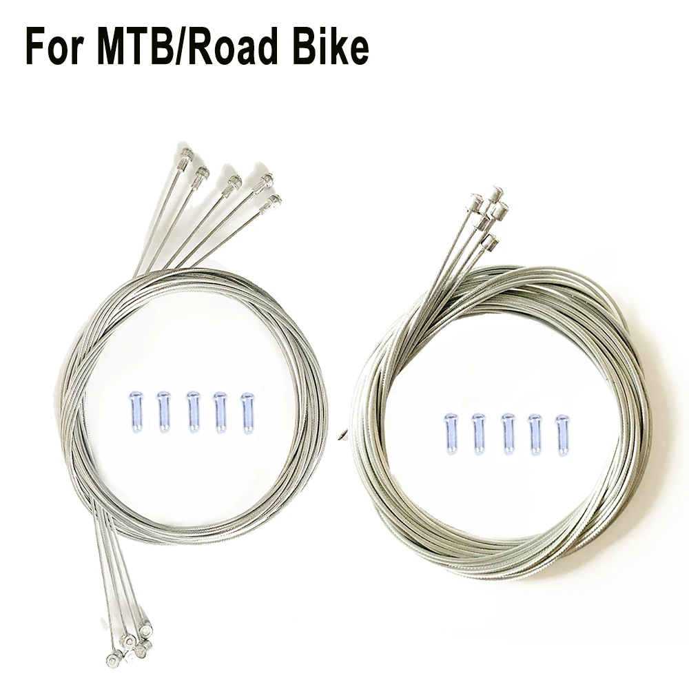 5 Buah Kabel Dalam Rem Pemindah Derailleur Sepeda Jalan Gunung MTB Kabel Garis Dalam Kabel Pemindah Panjang 2M dengan Tutup Ujung