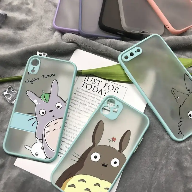 

totoro sprite away anime Phone Case matte transparent For iphone 14 11 12 13 plus mini x xs xr pro max cover