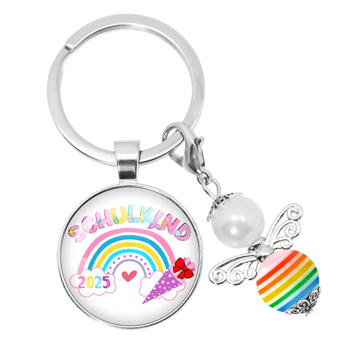 Einschulung Geschenk mit Schutzengel schlüanhänger школьный комбинезон