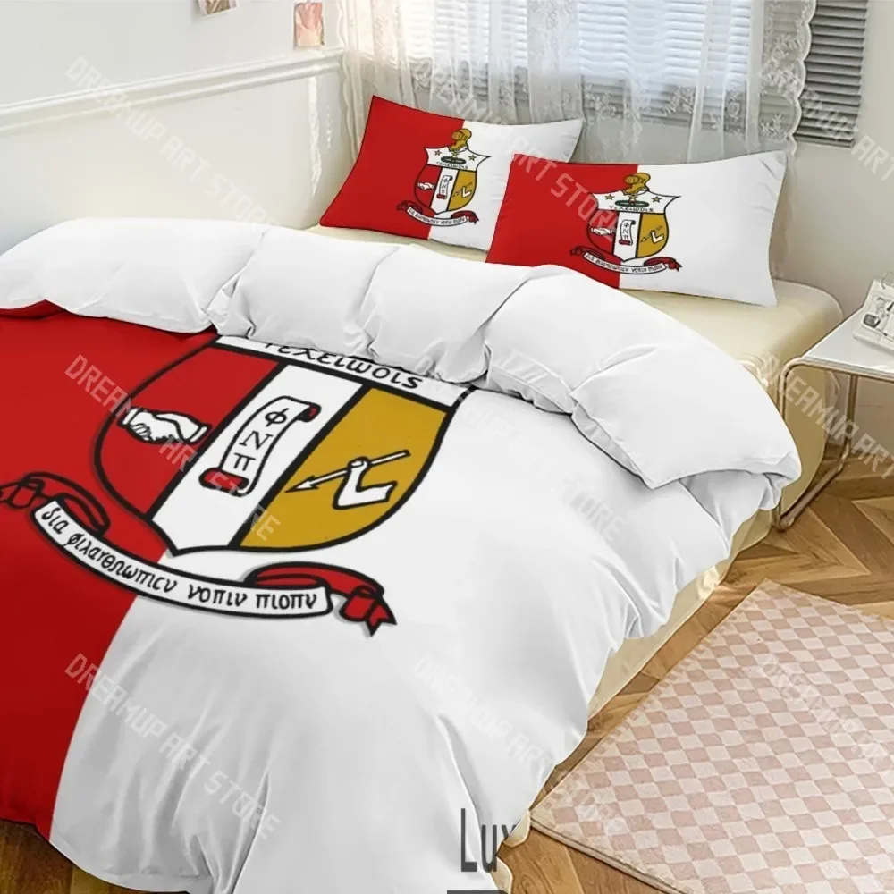 Фото Комплект постельного белья Kappa Fraternity Alpha Psi KAP с 3D-печатью, 2026 год, размеры Twin, Queen, King, Full, пододеяльник, наволочки, для мальчиков, девочек, взрослых №3
