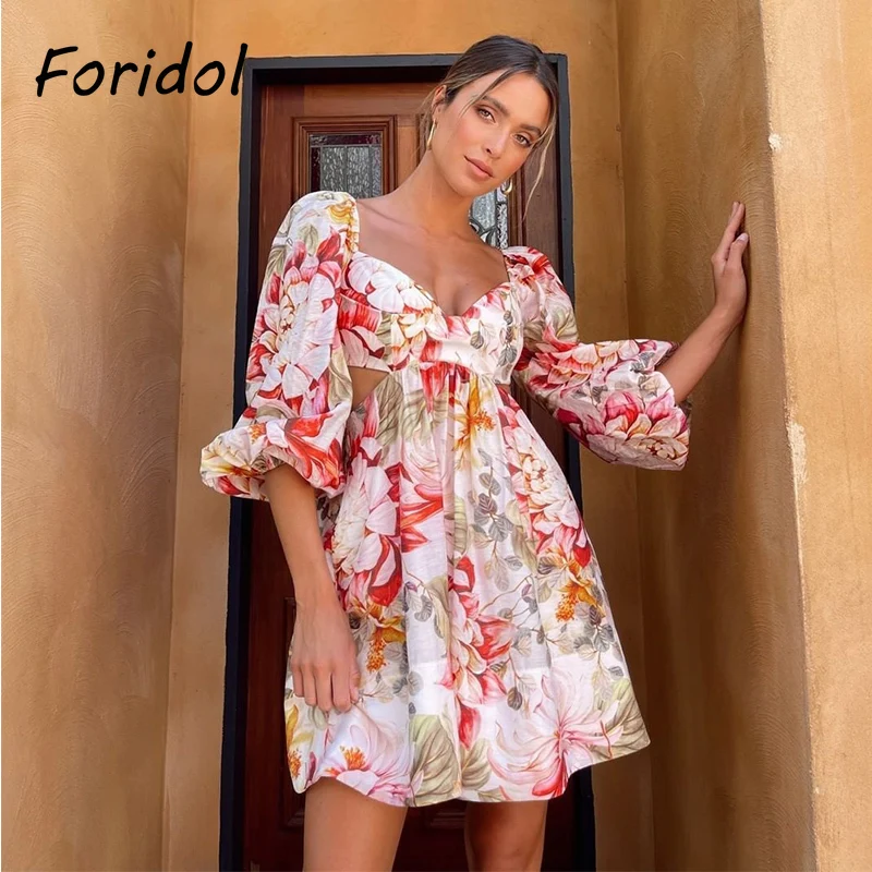 

Женское шифоновое платье с цветочным принтом, длинным рукавом и поясом