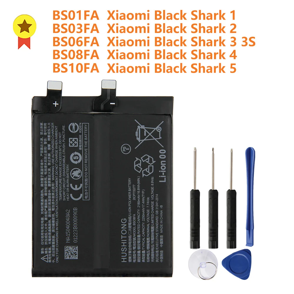 Repalcement Battery BS01FA For Xiaomi Black Shark 5 1 BS03FA For Black Shark 2 BS06FA For Black Shark 3 BS08FA For Black Shark 4