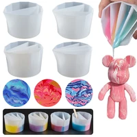 2345 grid silicone measuring cup split cup multi cavity mixed color split cup diy epoxy resin jewelry accessories making tool