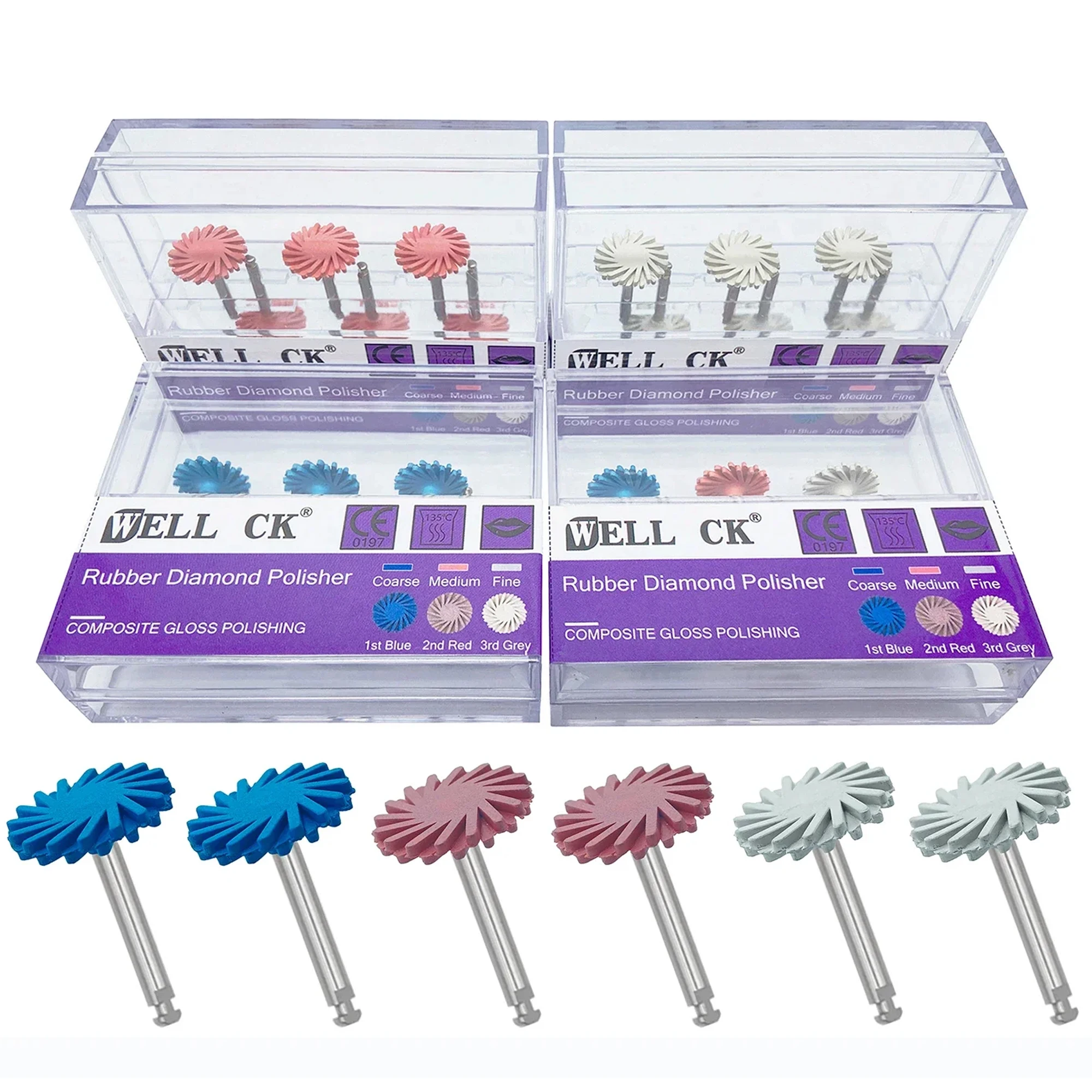 6 шт./набор резиновые полировочные щётки 14 мм