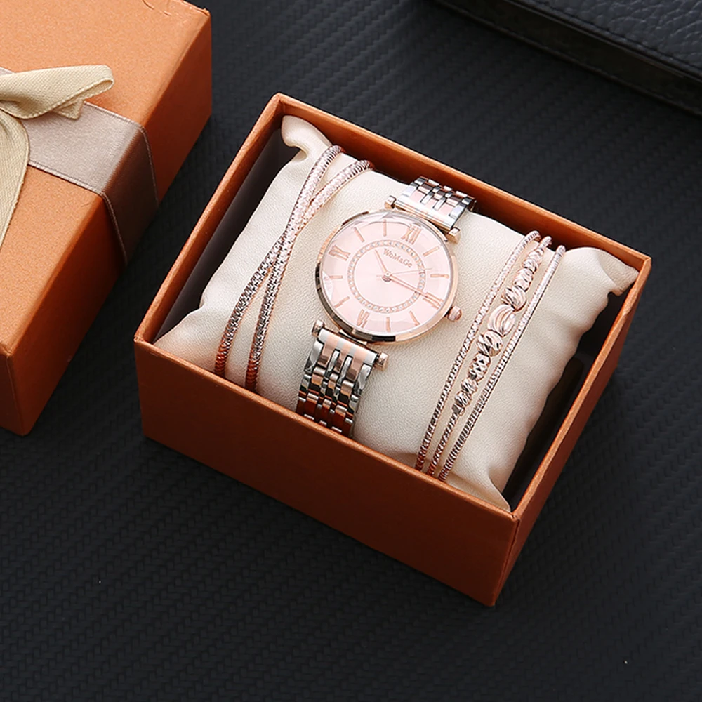 3Pcs Gift set box watches for women fashion design women's bracelet watches 2020 hot sale clock ladies dress  женские часы