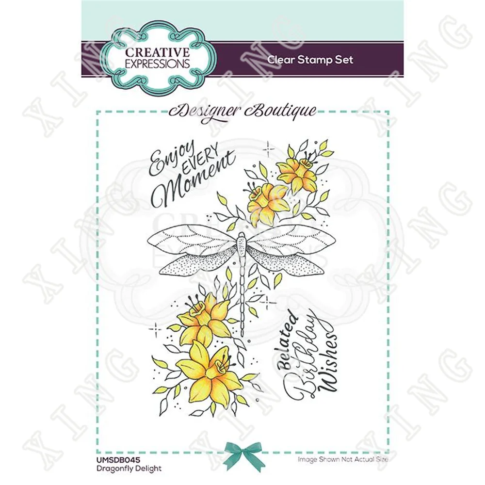 

Dragonfly Delight Silicone Stamps Scrapbook Diary Decoration Embossing Template Diy Greeting Card Handmade 2022 New Arrival