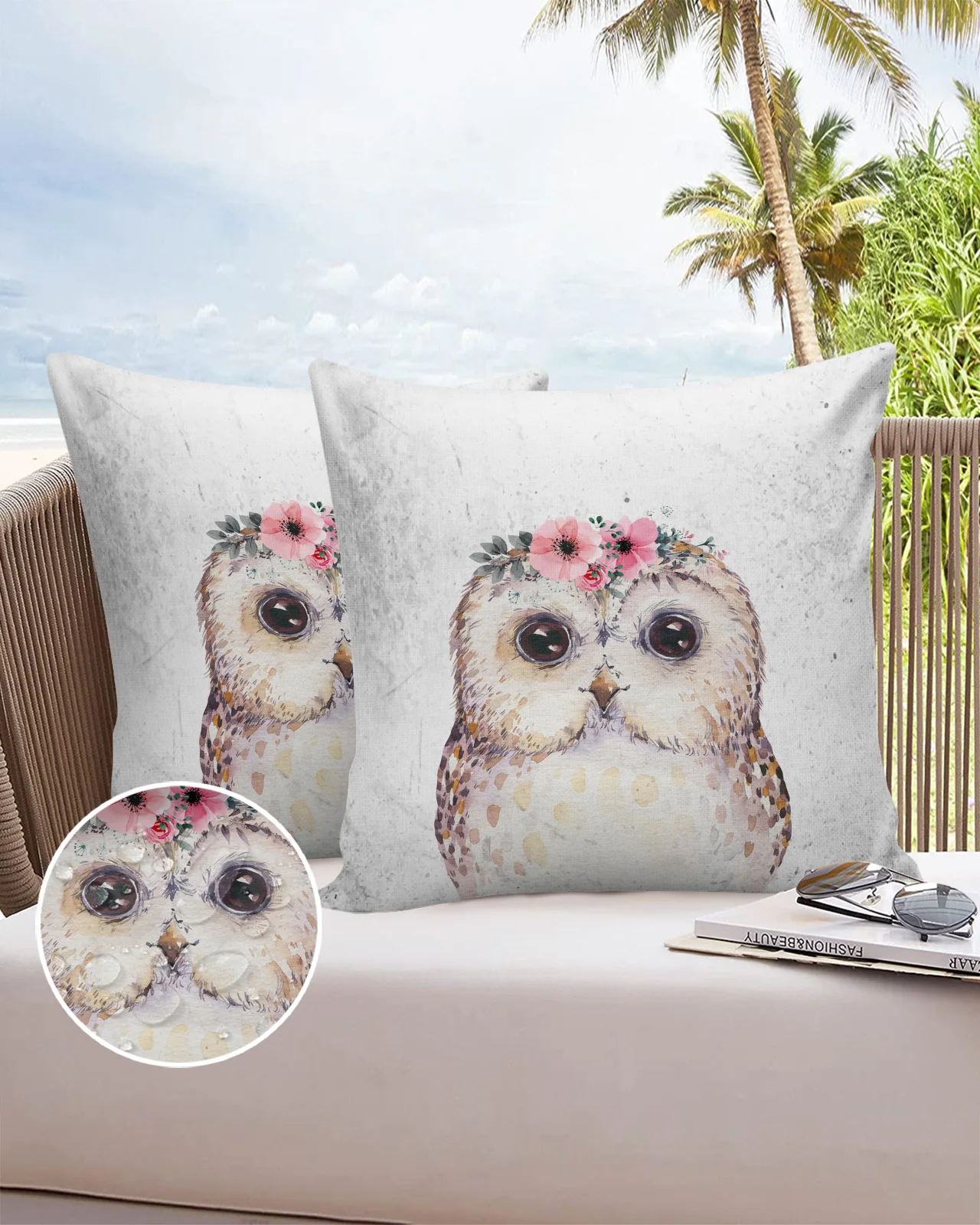 

2/4 шт., водонепроницаемые чехлы для автомобильных подушек, из хлопка и льна