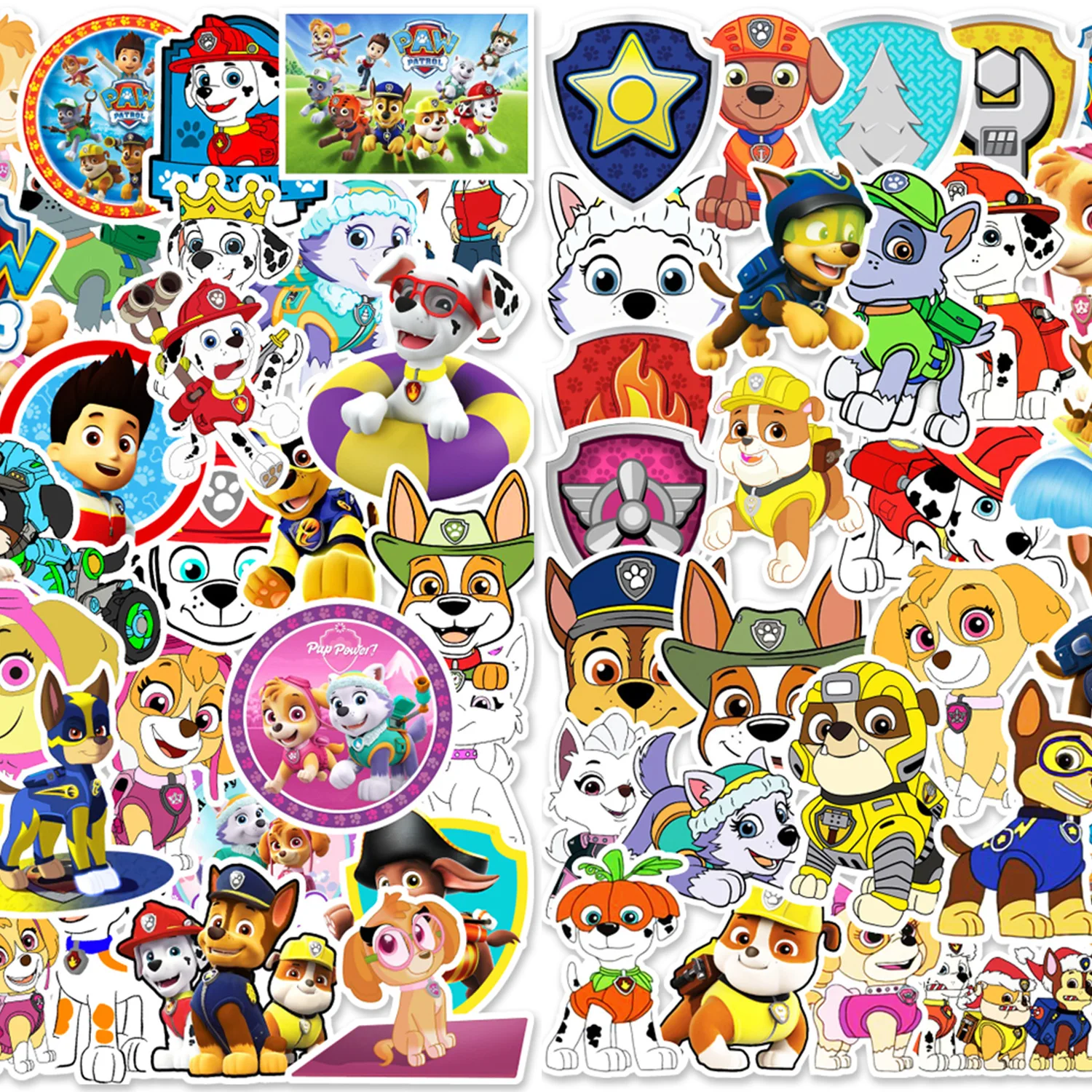 

10/30/50PCS Cartoon Paw Patrol Dog Toy Graffiti Sticker Decoration Skateboard Water Cup Trolley Box Sticker Children's Toy Gift