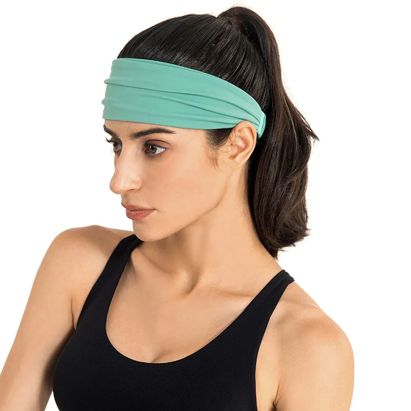 Sports Hair Band Women's Anti Sweat Headband Sweat Absorbing and Guiding Headband, Yoga, Running, Fitness, Wide Hair Band