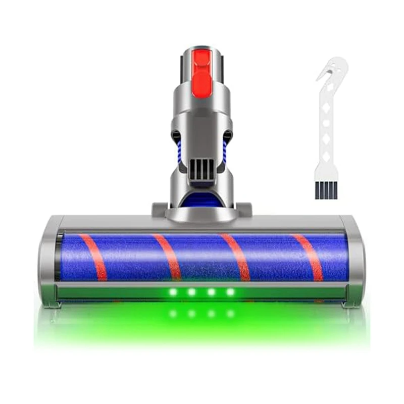For Dyson V7 V8 V10 V11 V15 Vacuums Soft Roller Motorized Brush Replacement With Green Light As Hardwood Cleaner