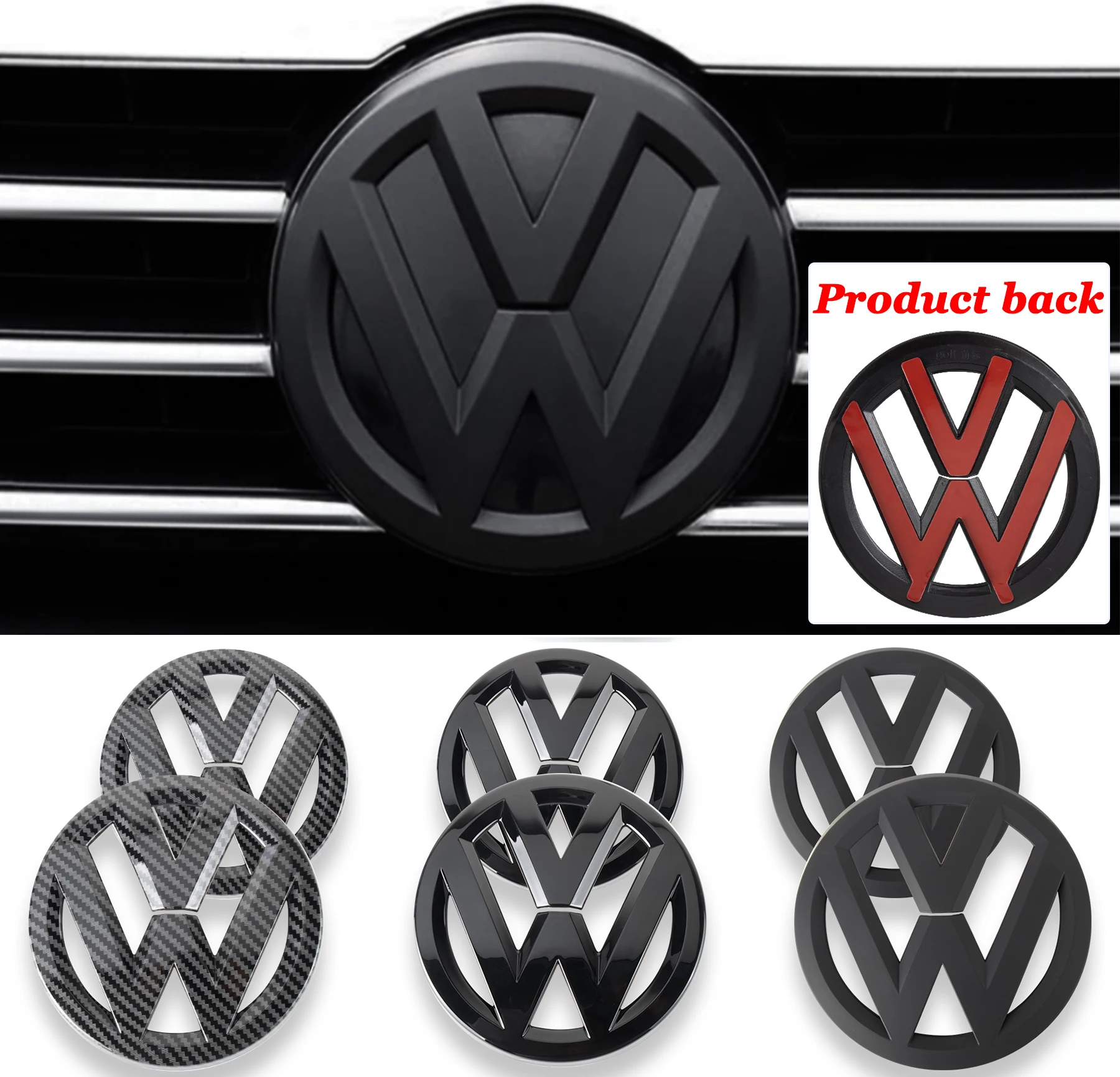 Odznaka przedniej maski samochodu Tylny emblemat bagażnika Naklejka dekoracyjna do Volkswagena VW Polo 2013 2014 2015 2016 2017 2018 2019 2020