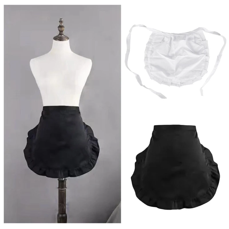 Фартук для косплея на талии девочек облегающий костюм фартук с рюшами горничной