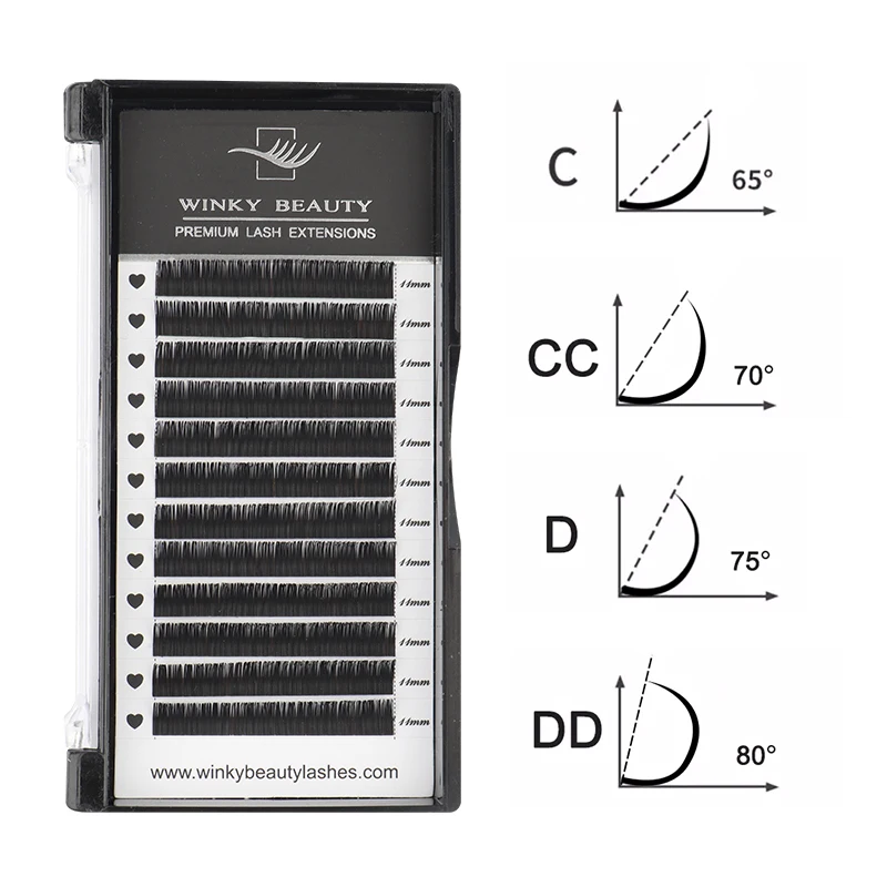 

Winky Beauty 8-15mm Russian Volume Eyelash Extension Korean PBT False Mink Eyelashes Individual Synthetic Silk Lashes Cilios