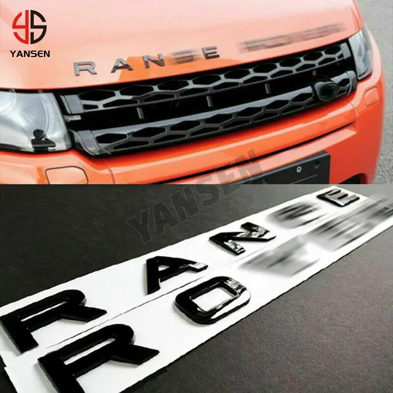 

ABS Logo Custom 3D Letter Sticker For Range Rover Emblem Badge Car Styling Hood Trunk Decorative Decal