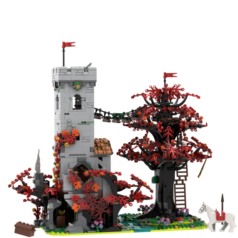 Новинка 2046 шт. Европейский средневековый уличный вид пересечение дерева модель